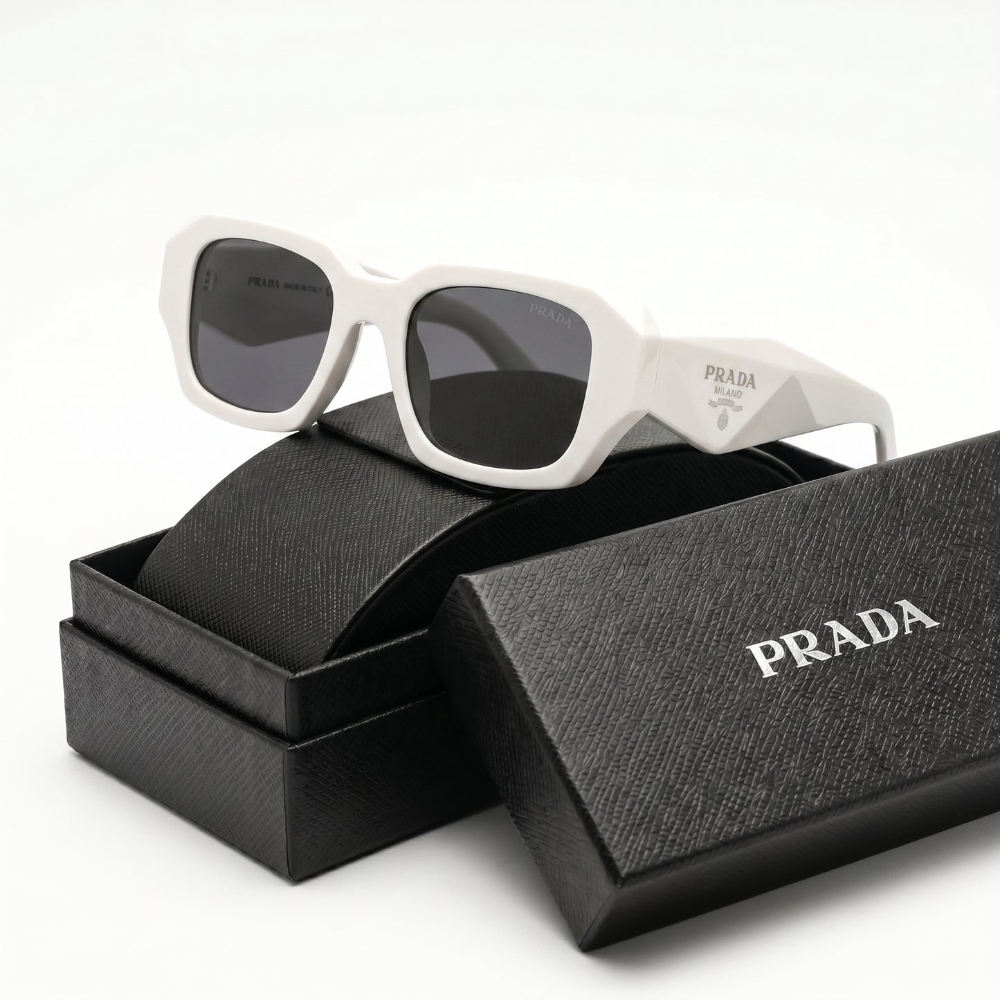Luxury Square Sunglasses - White