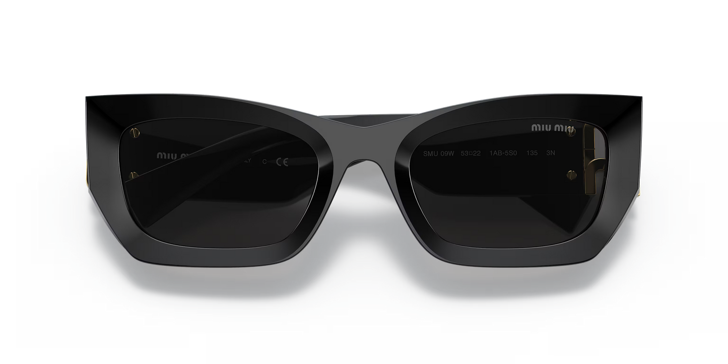 Rectangular Sunglasses — Black