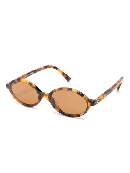 Oval Sunglasses — Brown