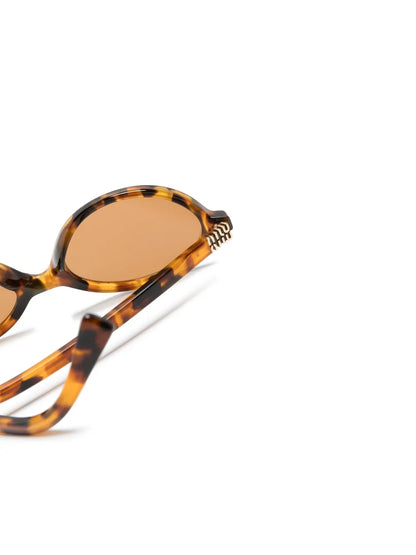 Oval Sunglasses — Brown