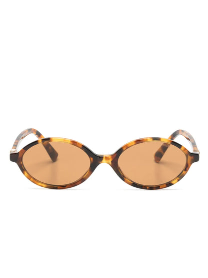 Oval Sunglasses — Brown