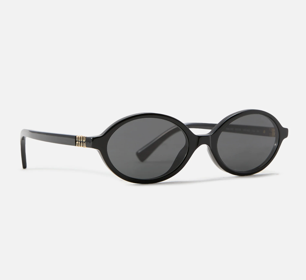 Oval Sunglasses — Black