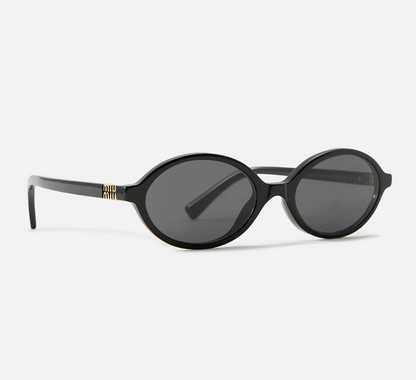 Oval Sunglasses — Black