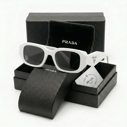 Luxury Square Sunglasses - White