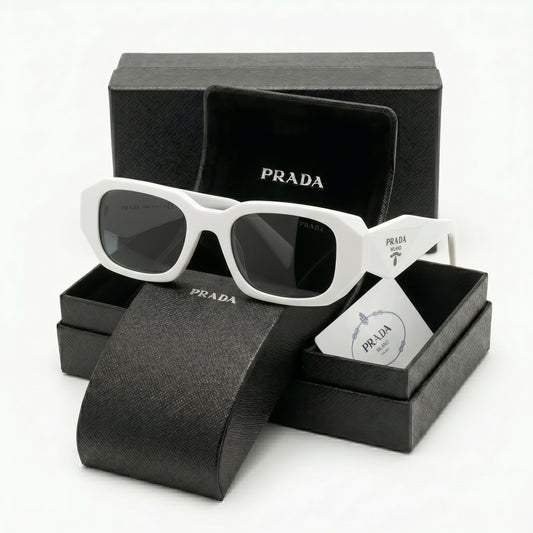 Luxury Square Sunglasses - White